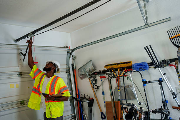 Professional Garage Door Installation technician working in Luce County County, MI